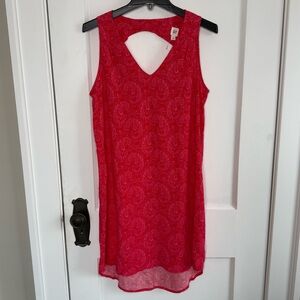 NWT GAP | Pink Paisley V Neck Sundress Cutout Back Sleeveless Dress Rayon